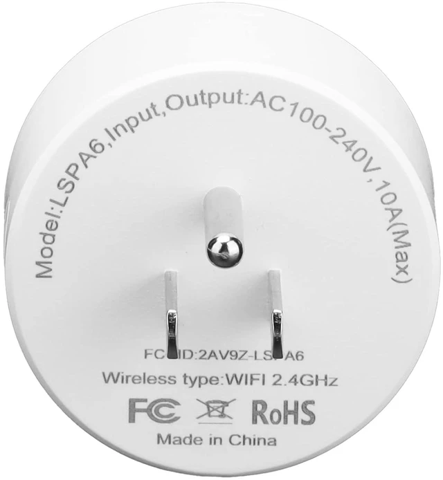 Alt view image 3 of 6 - Smart Plug Socket WiFi Outlet AC100-240V with Remote Control & Timer Function On Off Switch Plug 50/60HZ for Industry Household Appliances US Plug 2.4GHz WiFi Only