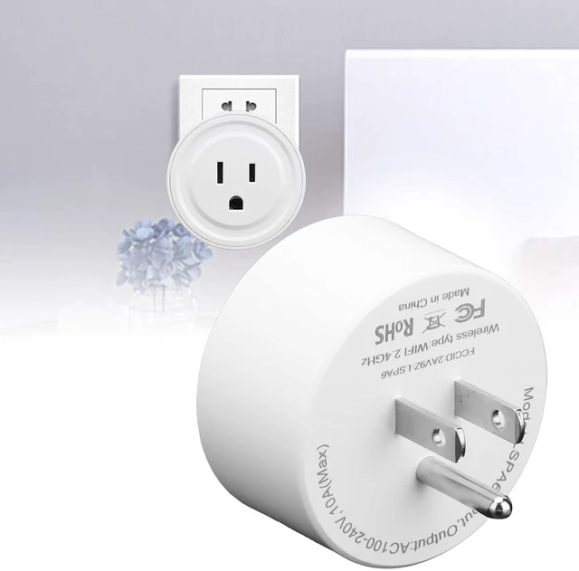 Alt view image 5 of 6 - Smart Plug Socket WiFi Outlet AC100-240V with Remote Control & Timer Function On Off Switch Plug 50/60HZ for Industry Household Appliances US Plug 2.4GHz WiFi Only