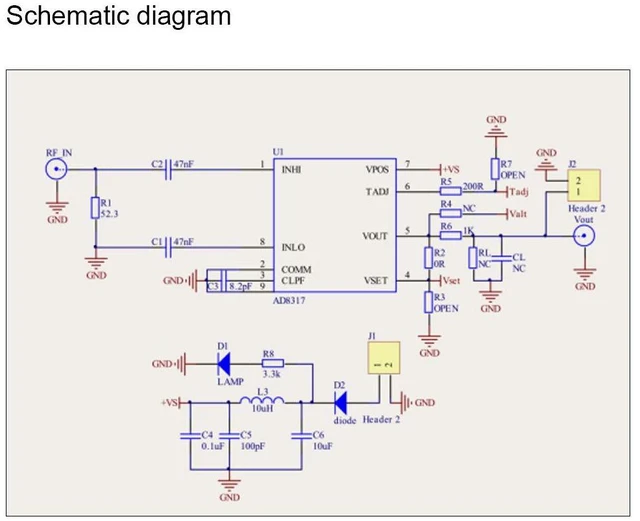 Alt view image 3 of 6 - Logarithmic Detector RF Power Meter Module AD8317 1MHz-10GHz Frequency Range with 60dB Dynamic Range for Amplifier