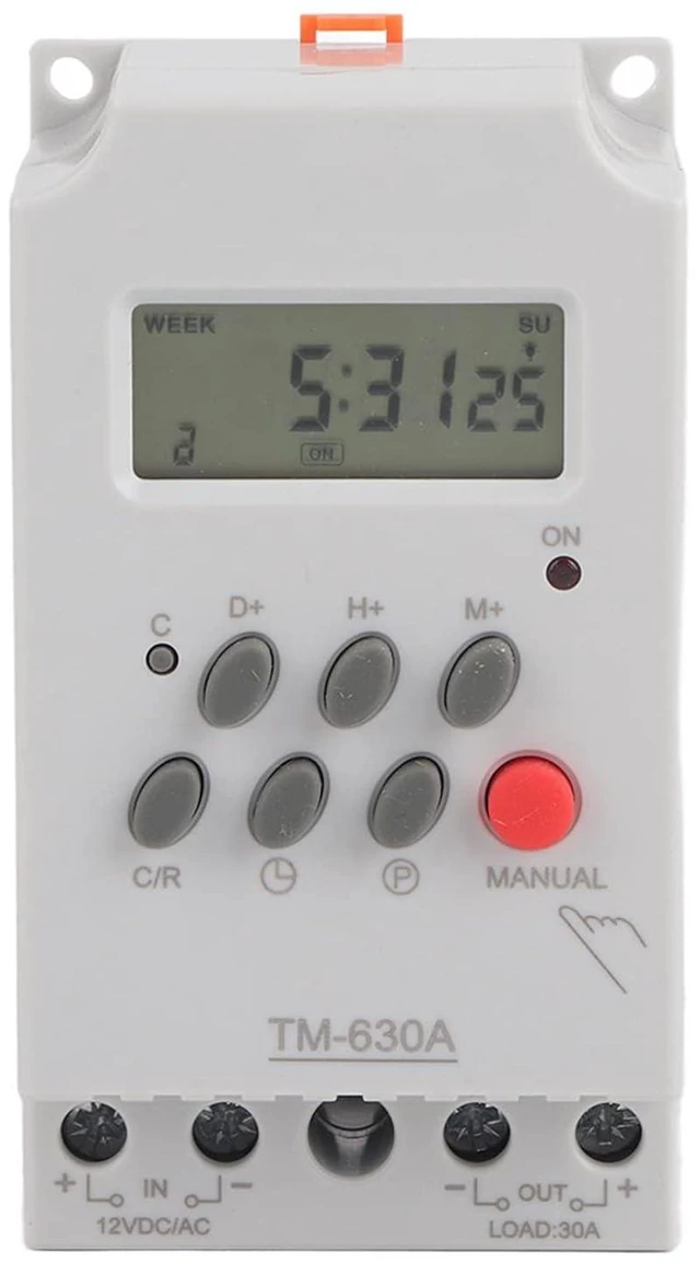 Main image of TM630A 12V DC Mini LCD Digital Microcomputer Control Power Timer Switch for Advertisement Light Box/Street Lamp/Oven/Broadcasting Equipment(DC 12V)