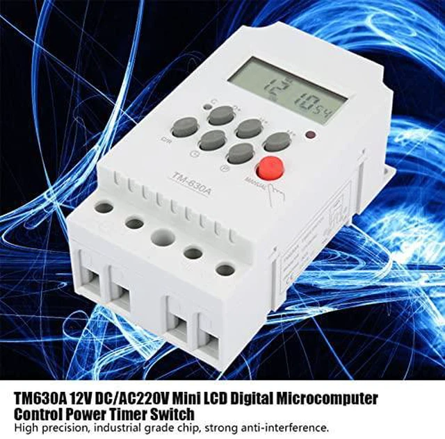 Alt view image 4 of 6 - TM630A 12V DC Mini LCD Digital Microcomputer Control Power Timer Switch for Advertisement Light Box/Street Lamp/Oven/Broadcasting Equipment(DC 12V)