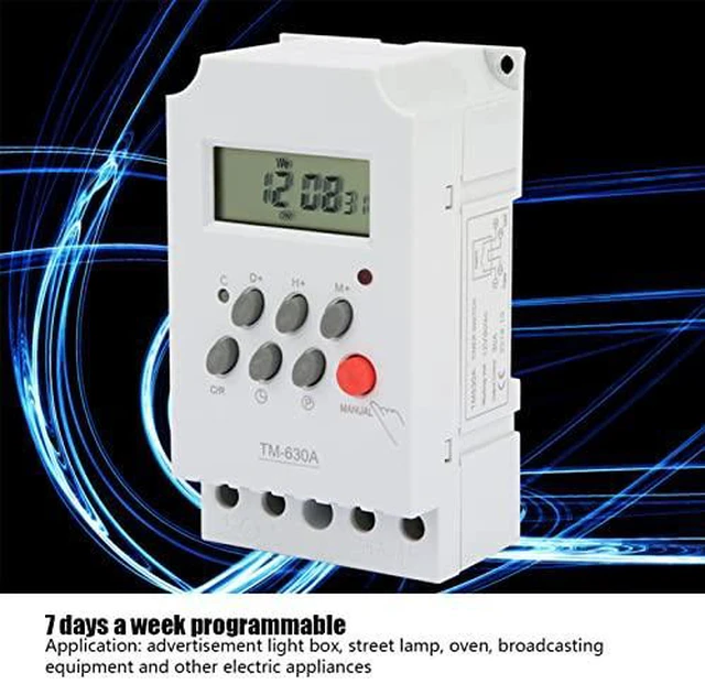 Alt view image 5 of 6 - TM630A 12V DC Mini LCD Digital Microcomputer Control Power Timer Switch for Advertisement Light Box/Street Lamp/Oven/Broadcasting Equipment(DC 12V)