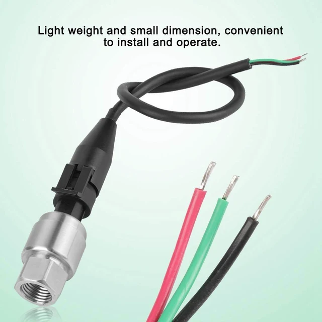 Alt view image 3 of 6 - Pressure Transducer Sensor 5V Output 0.5-4.5V G1/4 NPT1/4 0-500PSI Gas Air Oil Fuel Water Transmitter for Automotive Industrial Applications