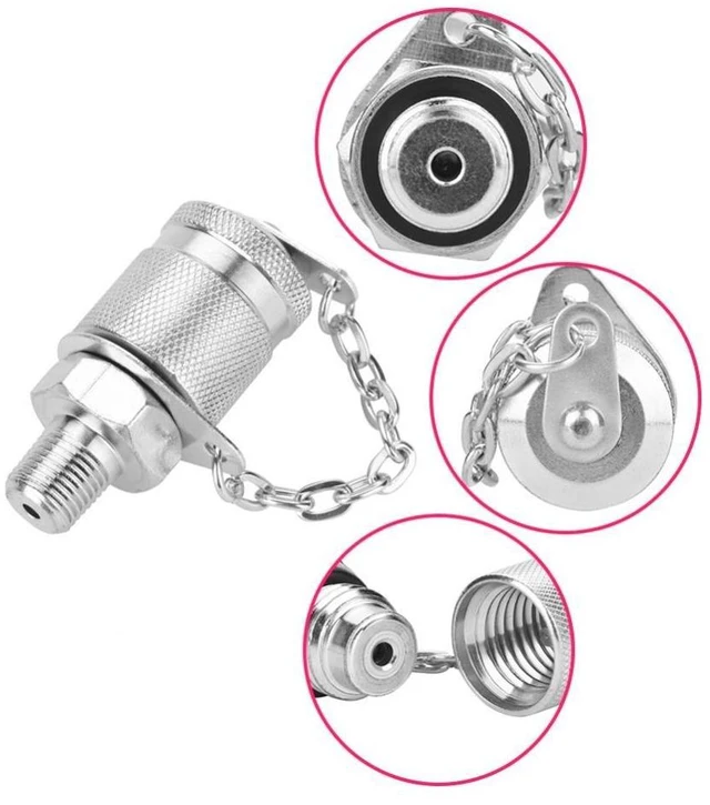 Alt view image 5 of 6 - Hydraulic Pressure Test Coupling Kit 63MPa/630BAR Hydraulic Pressure Test Point Test Coupling Adapter for Hydraulic System Caterpillar (G1/8)