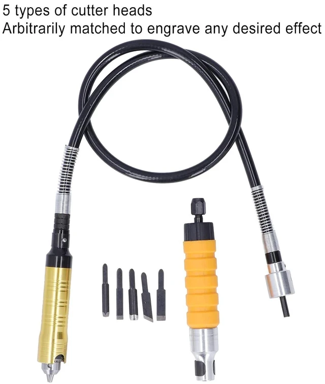 Alt view image 3 of 6 - Flexible Shaft Adapter for Drill 10Pcs Rotary Tool Extension Attachment with 5 Blade compatible with for Grinding Polishing Carving