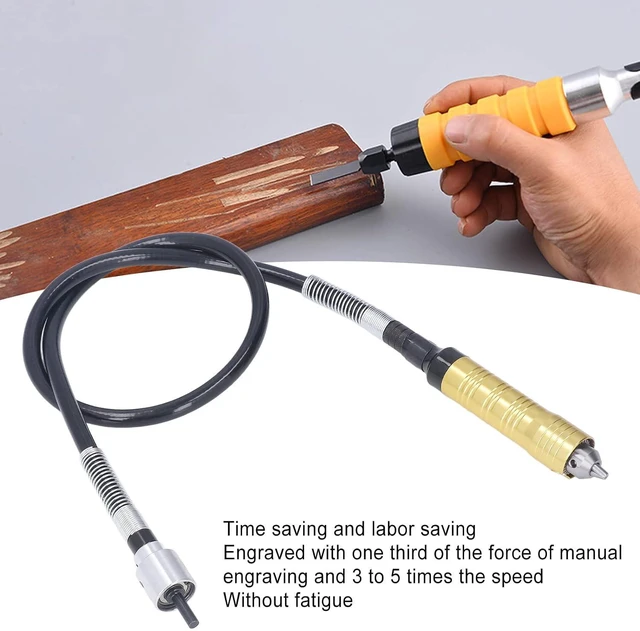Alt view image 4 of 6 - Flexible Shaft Adapter for Drill 10Pcs Rotary Tool Extension Attachment with 5 Blade compatible with for Grinding Polishing Carving