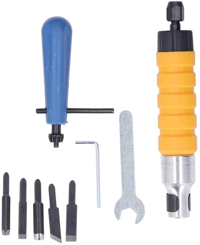 Alt view image 6 of 6 - Flexible Shaft Adapter for Drill 10Pcs Rotary Tool Extension Attachment with 5 Blade compatible with for Grinding Polishing Carving
