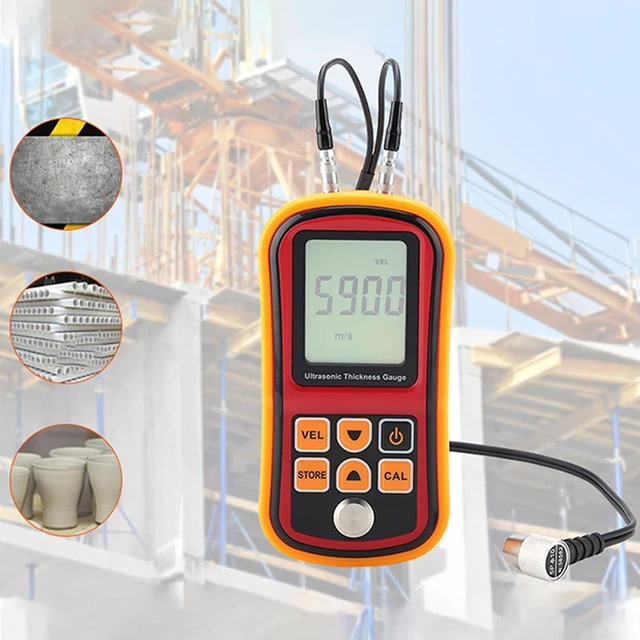 Alt view image 5 of 6 - Digital Ultrasonic Thickness Large LCD Display Sound Speed Meter Auto Calibration 5MHz 1.2-300mm for Metal Steel Plate Plastic Ceramic (Without Battery)