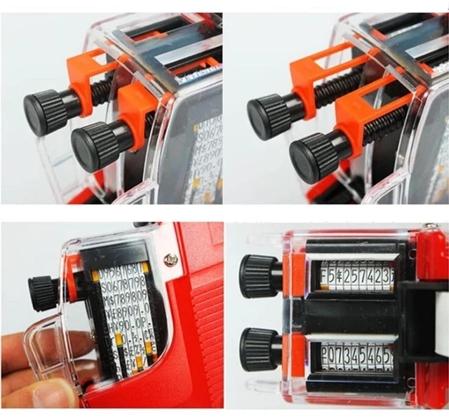 Alt view image 6 of 6 - Walfront MX-6600 Tagging Gun Attacher Gun Kit for Retail Standard Price Tag Guntagging Gun with 2 Lines 10 Digits Display (Red)