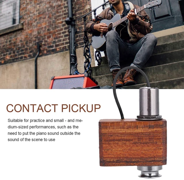 Alt view image 4 of 6 - AD-89 Mini Pickup, Ukulele Pickup, Sandalwood Pickup Mini Microphone Violin Guitar Guzheng Accessory Musical Instruments Accessories