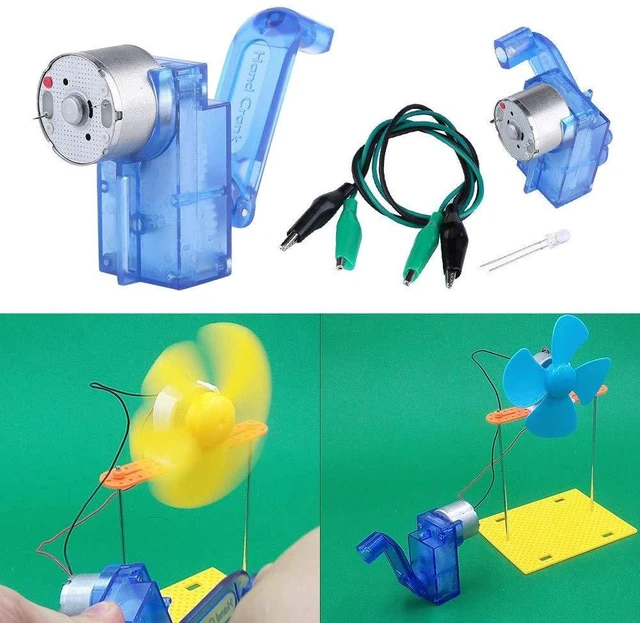 Alt view image 4 of 6 - Hand Crank Driven Electricity Generator Mechanical Emergency Power Education Kits Hand Crank Generator Hand Generator Pedal Generator Science Kit 3V~6V