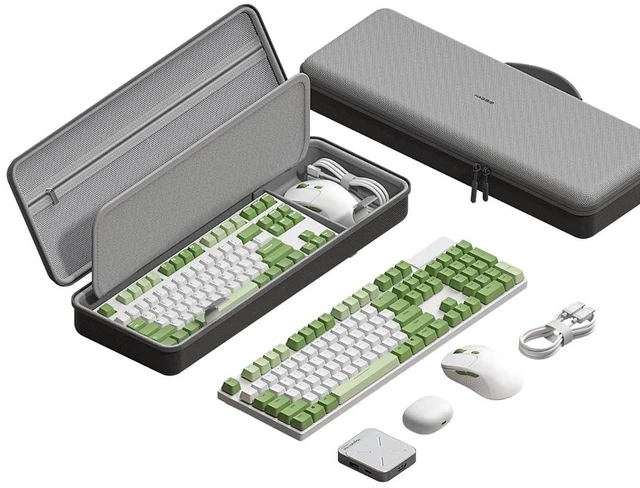 Main image of Hagibis Keyboard Bag Hard Shell Portable Travel Carrying Case, 68/87/108 Keys EVA 900D Oxford Cloth Storage Case Electronic Organizer Shockproof Waterproof (Grey, 108 Key)