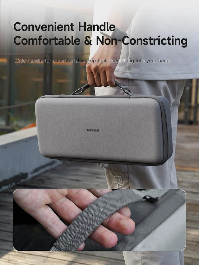 Alt view image 6 of 6 - Hagibis Keyboard Bag Hard Shell Portable Travel Carrying Case, 68/87/108 Keys EVA 900D Oxford Cloth Storage Case Electronic Organizer Shockproof Waterproof (Grey, 108 Key)