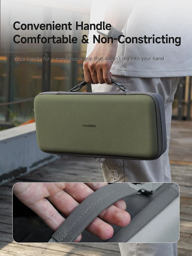 Alt view image 6 of 6 - Hagibis Keyboard Bag Hard Shell Portable Travel Carrying Case, 68/87/108 Keys EVA 900D Oxford Cloth Storage Case Electronic Organizer Shockproof Waterproof (Green, 108 Key)
