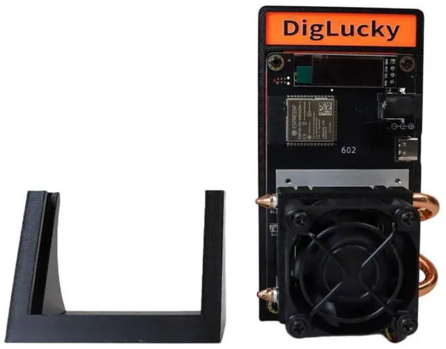 Alt view image 4 of 5 - DigLucky Bitaxe Gamma 602 (601 Plus Upgraded) Desktop Solo Miner | 1.8 TH/s BM1370 ASIC | 35W Ultra-Low Power | 2.4G WiFi Built-in | Open Source Hardware