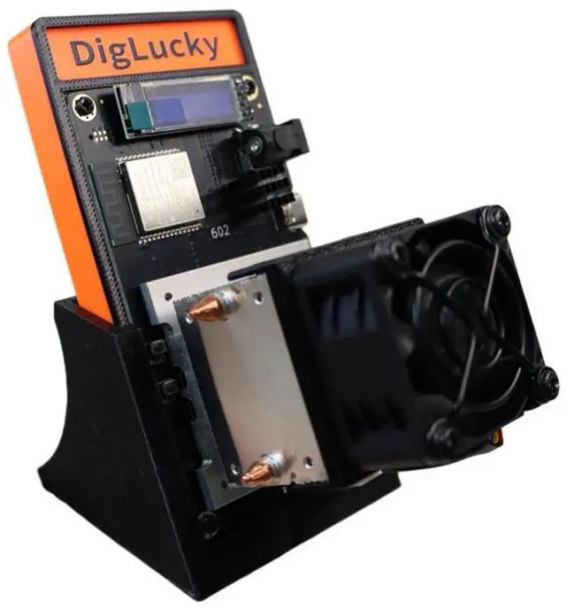 Main image of DigLucky Bitaxe Gamma 602 (601 Plus Upgraded) Desktop Solo Miner | 1.8 TH/s BM1370 ASIC | 35W Ultra-Low Power | 2.4G WiFi Built-in | Open Source Hardware