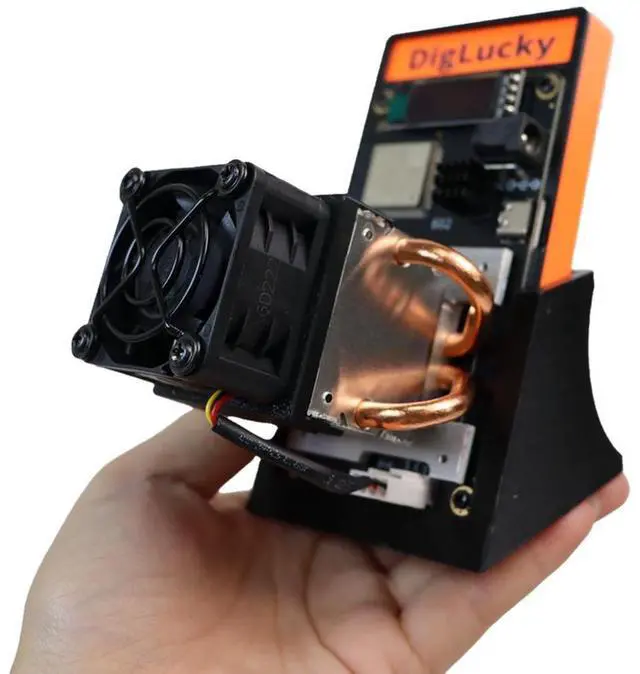 Alt view image 2 of 5 - DigLucky Bitaxe Gamma 602 (601 Plus Upgraded) Desktop Solo Miner | 1.8 TH/s BM1370 ASIC | 35W Ultra-Low Power | 2.4G WiFi Built-in | Open Source Hardware