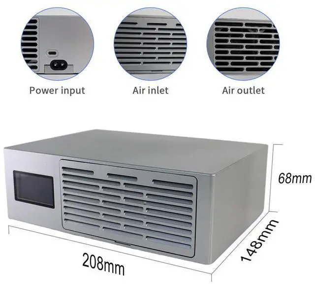 Alt view image 4 of 5 - DigLucky LuckyMiner LV08 Pro 7.0 TH/s ASIC Miner, Built-in 150W PSU, 38dBA Desktop Solo Miner, 2.4GHz WiFi Bitcoin Miner Hardware Node