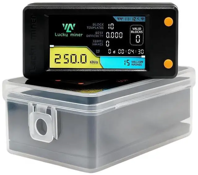 Main image of DigLucky LuckyMiner LV02 250 KH/s SHA256 USB Micro-Node, Type-C Desktop Solo Miner with LCD Display, Protocol Testing Hardware