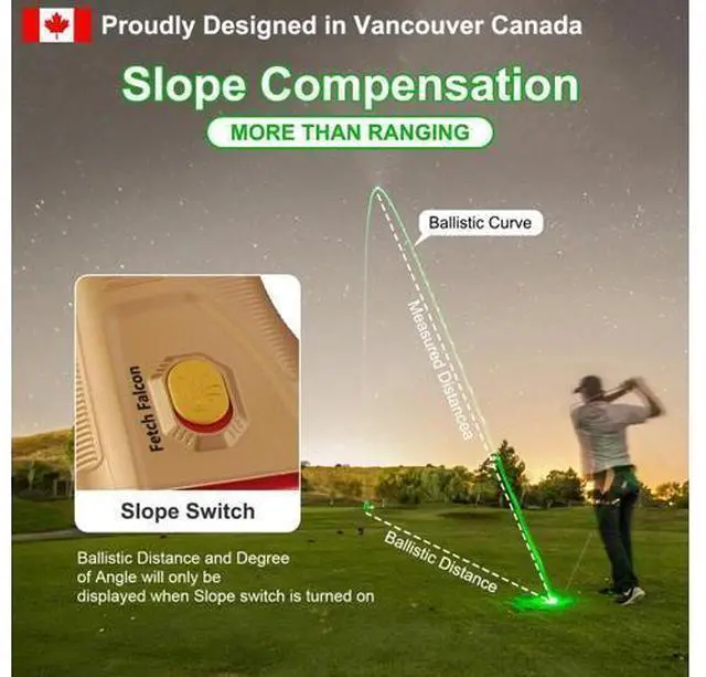 Alt view image 6 of 7 - HD LCD Rechargeable Golf Range Finder Sport Laser Hunting, Powerful Magnet 1200 Yards with 6X MagnificationLightweight, Slope Ultra-Clear View, Vibration & Flag-Lock & Pin-Seeker (Mermaid Gold)