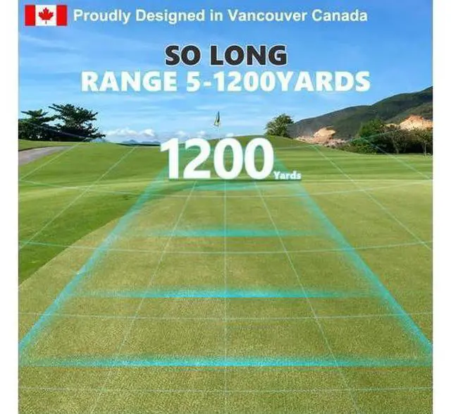 Alt view image 4 of 7 - HD LCD Rechargeable Golf Range Finder Sport Laser Hunting, Powerful Magnet 1200 Yards with 6X MagnificationLightweight, Slope Ultra-Clear View, Vibration & Flag-Lock & Pin-Seeker (Mermaid Gold)