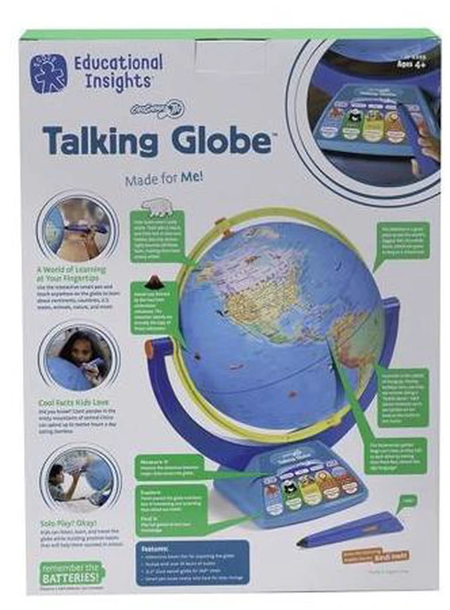 Alt view image 7 of 7 - Educational Insights Geosafari Junior Talking Globe-Featuring Bindi Irwin Learning Toy