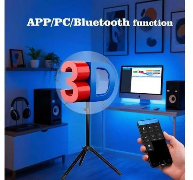 Alt view image 2 of 7 - 3DhologramFan 22'' LED Display With Seamless Multi-Device Splicing HD Holographic Fan Support WiFi & App And Remote Control For Creating Large Advertising Walls In Business Events Shops Exhibitions