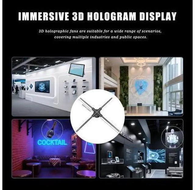Alt view image 6 of 7 - 3DhologramFan 22'' LED Display With Seamless Multi-Device Splicing HD Holographic Fan Support WiFi & App And Remote Control For Creating Large Advertising Walls In Business Events Shops Exhibitions