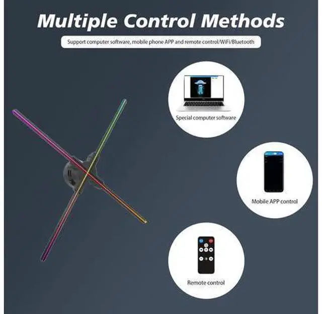 Alt view image 5 of 7 - 3DhologramFan 22'' LED Display With Seamless Multi-Device Splicing HD Holographic Fan Support WiFi & App And Remote Control For Creating Large Advertising Walls In Business Events Shops Exhibitions