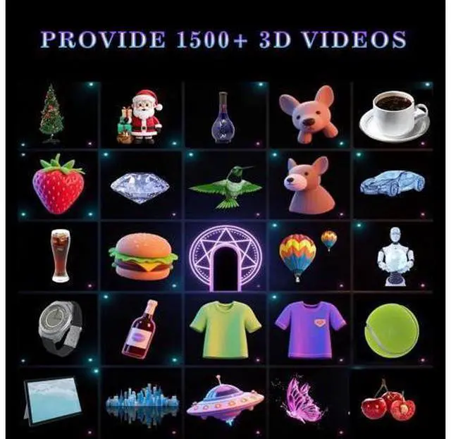 Alt view image 7 of 7 - 3DhologramFan 22'' LED Display With Seamless Multi-Device Splicing HD Holographic Fan Support WiFi & App And Remote Control For Creating Large Advertising Walls In Business Events Shops Exhibitions