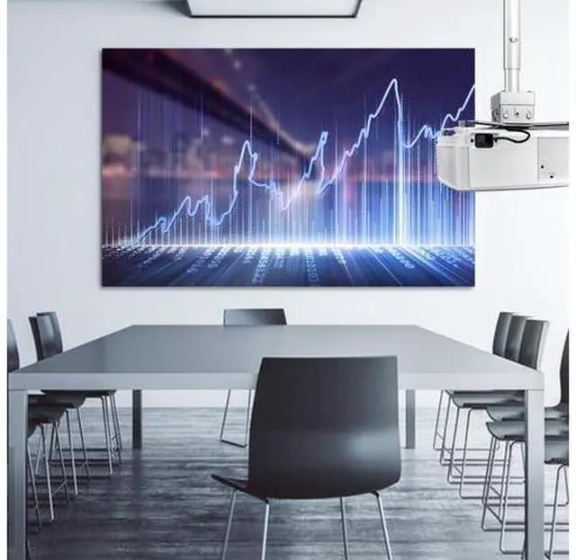 Alt view image 6 of 7 - DLP Business Projector 3300 Lumens High Brightness Projector for Office Large and Clear Daytime Display