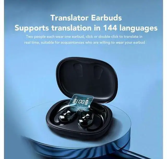Alt view image 2 of 7 - Language Translator Earbuds, 144 Languages Real Time Translation Earphones, 3 in 1 Translator Earbuds 144 Languages Accents, Translation Device Translation Earbuds in Real Time