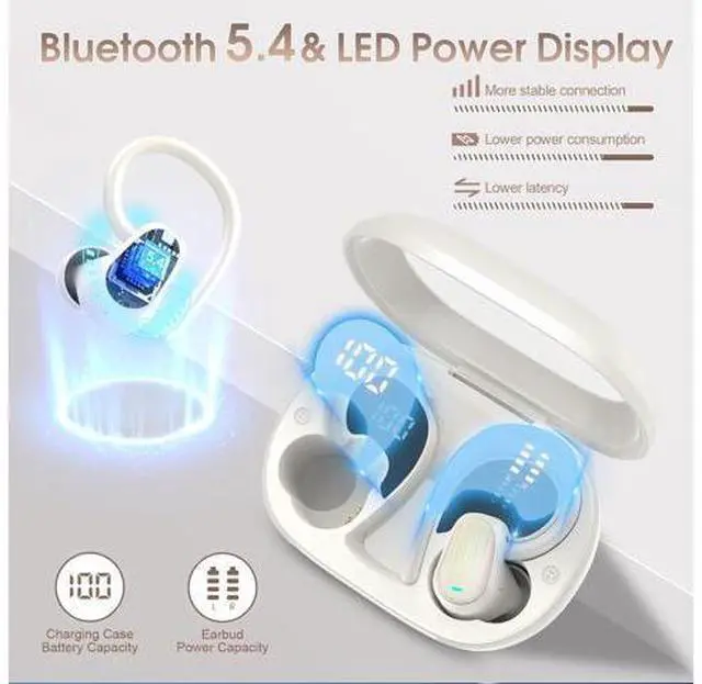 Alt view image 7 of 7 - AI Translation Earbuds Real Time, 164 Language Translator Earbud with Audio and Video Calls, 3-in-1 Buletooth 5.4 Translation Headphone with APP, 50H AI Ear Buds Translator Device for Business, White