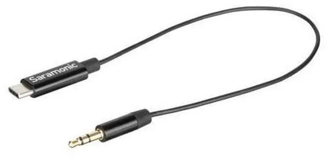 Main image of SR-C2001 3.5mm TRS Male to USB-C Stereo or Mono Microphone & Audio Adapter Cable to Record into iPhone 15 Android Mobile Devices Computers New iPad & More