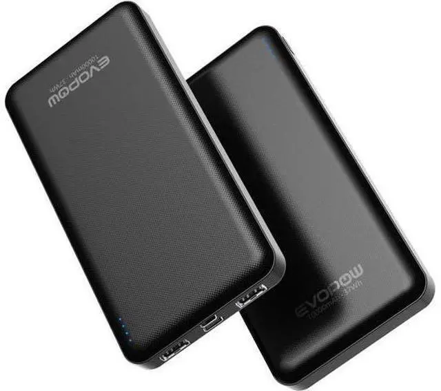 Main image of 2 Pack Portable Charger Slimmer 10000mAh Power Bank 15W USB C In&Out Fast Charging Battery Pack Portable Power Bank for iPhone 16 15 14 13 12 iPad S23 S22 Pixel and Heated Vest (Black)