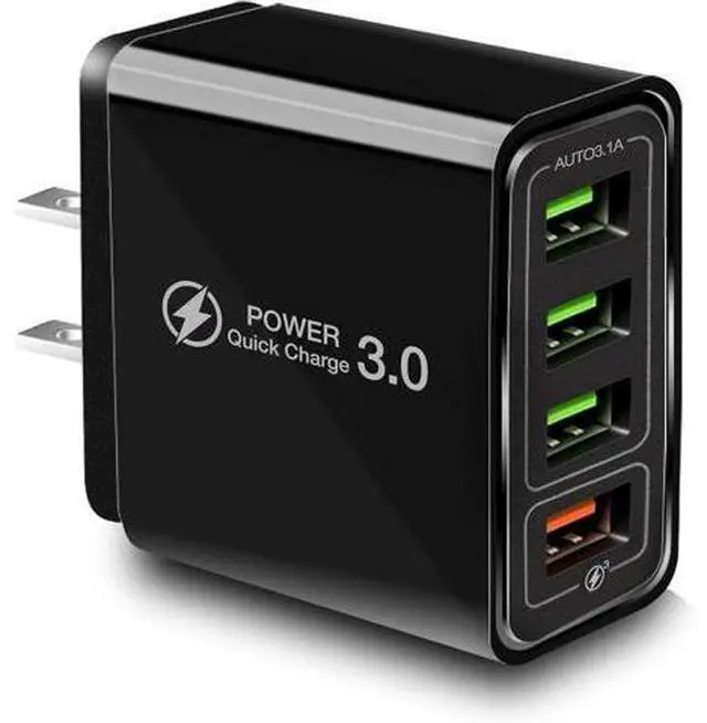 Main image of Ulti Charger 4 Ports with Quick Charger Boltz Pro Lightning Fast Charger Fast Charging Block for Smart Phones Tablets Devices with Multiple Ports | Wall Charge for Travel & Home