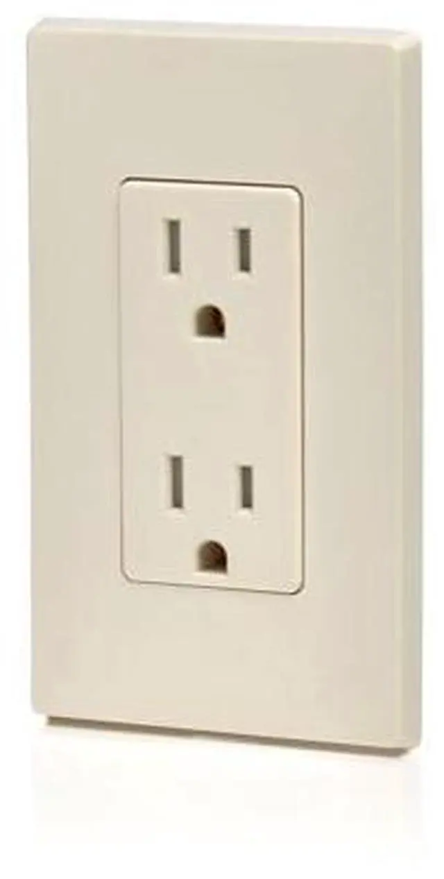 Alt view image 4 of 4 - Leviton 15 Amp Decora Tamper-Resistant Duplex Electrical Wall Outlet, 10 Pack, T5325-TMP, Light Almond