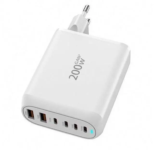 Main image of GaN Tech 200W 2 Sockets Cigarette Lighter Splitter 3 Ports Dual USB QC3.0 PD30W Type-C Separated 2 Switches Car Charger