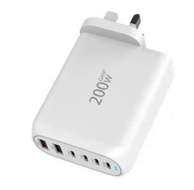 Alt view image 3 of 6 - GaN Tech 200W 2 Sockets Cigarette Lighter Splitter 3 Ports Dual USB QC3.0 PD30W Type-C Separated 2 Switches Car Charger