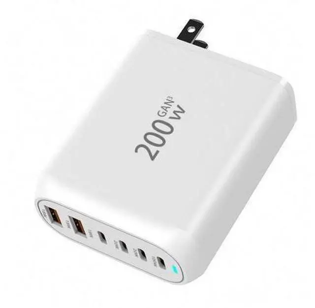 Alt view image 6 of 6 - GaN Tech 200W 2 Sockets Cigarette Lighter Splitter 3 Ports Dual USB QC3.0 PD30W Type-C Separated 2 Switches Car Charger