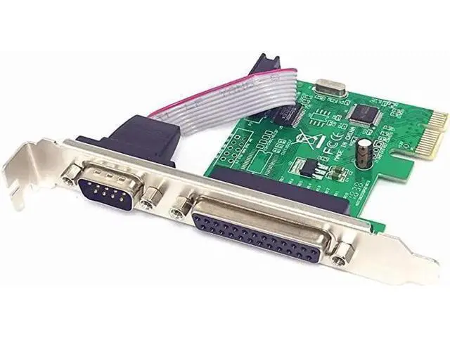 Alt view image 4 of 6 - Combo Serial Parallel Expansion Card PCI Express to Printer LPT Port RS232 Com Port Adapter IEEE 1284 Controller Card WCH382 Chip for Desktop PC Windows 10 with Low Bracket