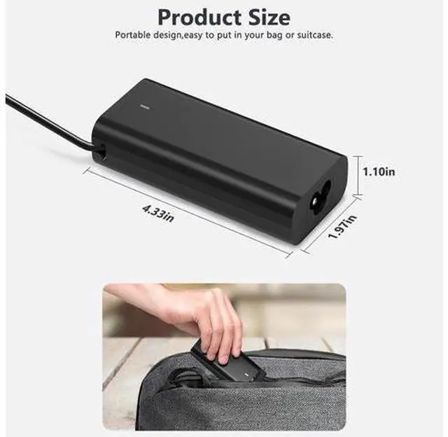 Alt view image 6 of 7 - 65W 45W USB-C Laptop Charger Compatible with Latitude 5530 5420 5430 5520 5540 7430 7420 7440 7340 7530 7330 7320 XPS 13 9250 9360 9365 9370 9380 9350 9550 Adapter Power Cord