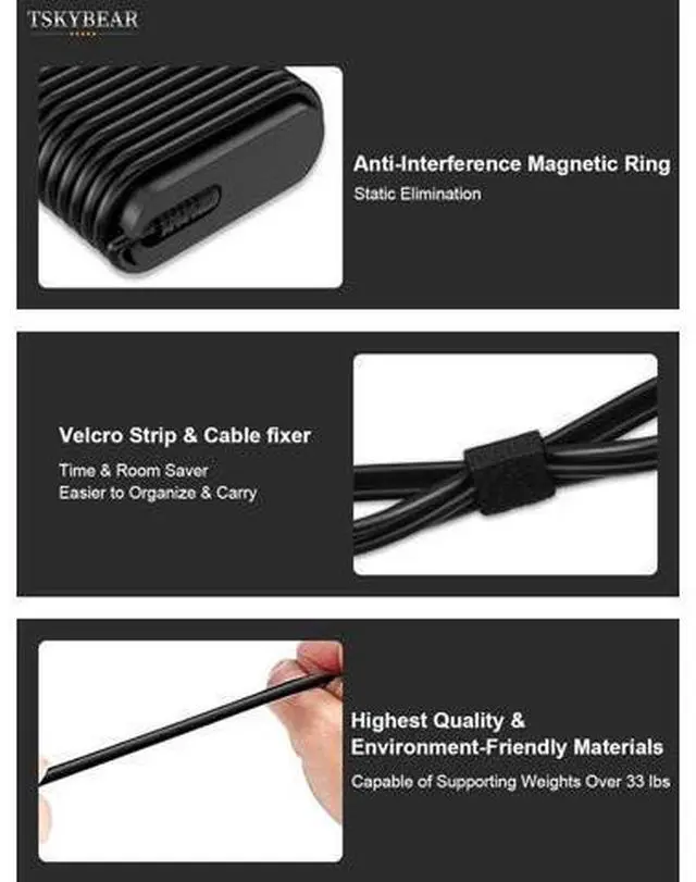 Alt view image 5 of 7 - 65W 45Watt Compatible with Laptop USB C Charger Latitude 5420 5520 5320 7420 5430 7390 7320 7400 XPS 13 Chromebook 3100 Computer Type C Fast Charging AC Adapter Power Supply Cord