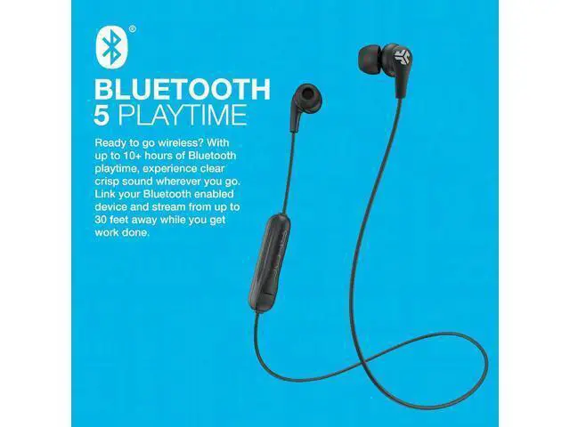 Alt view image 4 of 7 - JBuds Pro Bluetooth Wireless Signature Earbuds Black Titanium 10mm Drivers 10-Hour Battery Life Music Controls Noise Isolation Bluetooth 4.1 Extra Gel Tips and Cush Fins