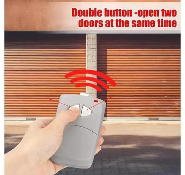 Alt view image 2 of 7 - SOEWIOU 4 Pcs 2 Channel Gate Opener Remote Compatible with Multicode Linear MCS412001 10 Dip 300mhz Garage Door Opener Remote Control Transmitter with Sun Visor Clips
