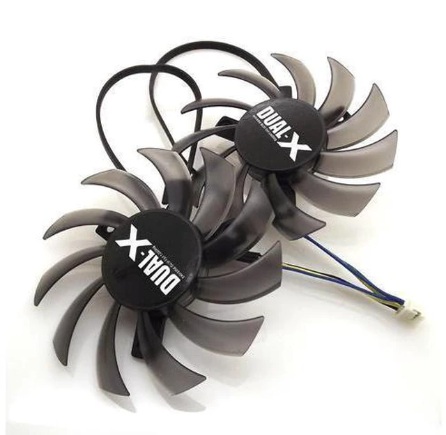 Alt view image 6 of 6 - 2pcs/lot FD7010H12S DC 12V 0.35A 75mm 40*40*40mm For MSI R6790 Twin Frozr II N560GTX R6850 N460GTX Graphics Card Fan 4Pin