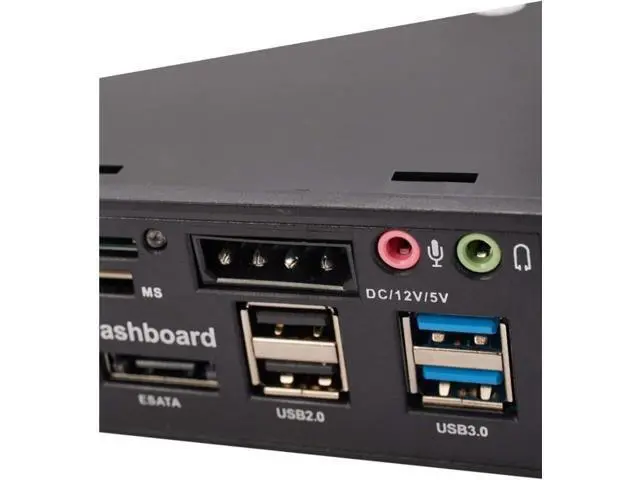 Alt view image 5 of 6 - 5.25 Inch USB 3.0 Hub with Card Reader for PC Front Panel - USB 3.0/2.0 Ports for Computer Case Optical Drive Bay