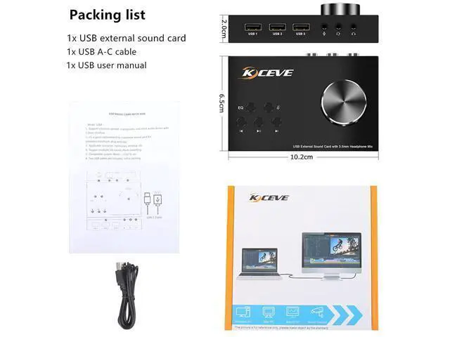 Alt view image 6 of 6 - Usb Volume Control Knob Multimedia Audio Controller, Usb Hub With Audio Adapter, External Sound Card With 3.5Mm Headphone Microphone Jack For Windows, Mac, Linux, Pc, Laptop, Desktop