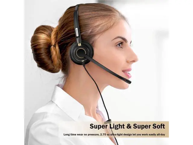 Alt view image 2 of 5 - USB Headset with Microphone Noise Cancelling & Audio Controls Ultra Comfort USB Headphone for Computer Laptop Pc Business Skype UC Webinar Call Center Office