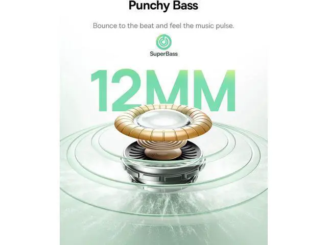 Alt view image 3 of 7 - Bass BP1 NC Hybrid Active Noise Cancelling Wireless Earbuds, 12mm Super-Bass Driver, 41H Playtime, Bluetooth 6.0, IP55 Waterproof, 4-Mic AI ENC, 24 Customizable EQ (Blue)